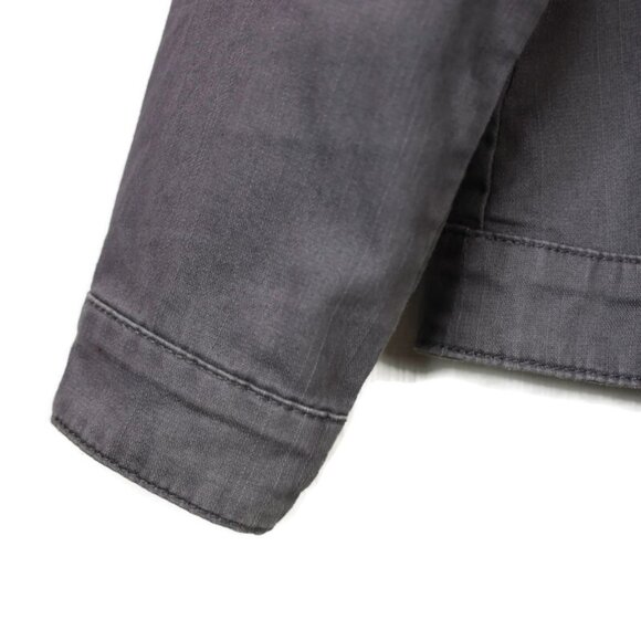 CJ Banks Womens Grey Jean Jacket Coat Size 14W X Stretch‎ Buttons - Picture 6 of 8